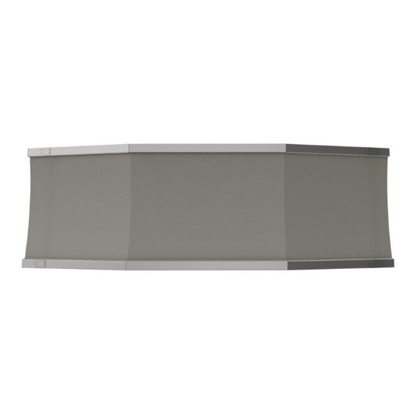 Ghent 178''Wx105''H Preserve, Canopy Unit, Glass, Walnut Slat Wall, Anodized Silver Frame, Cadet Grey Awning - PSV3FGSSILGRYWAL