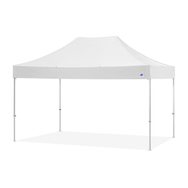 E-Z Up TAA Compliant Endeavor Shelter, 10' W x 15' L, Gray Aluminum Frame, White Vented Top - END3A15VTKMCWH