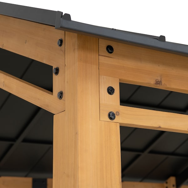 Sunjoy 20 ft. x 11 ft. Hanover Cedar Wood Carport - A110000940