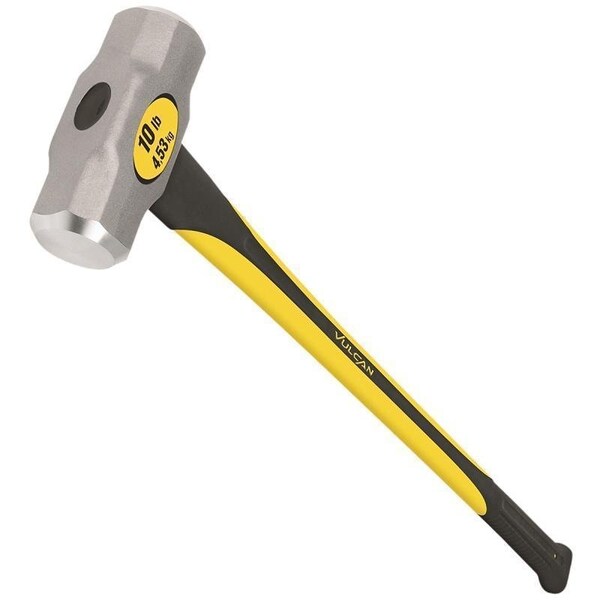 Vulcan 34499 Hammer, 10 lb Head, Sledge, Forged Milled Head, Steel Head - 34928