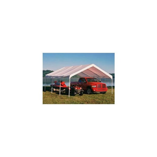 Shelterlogic Super Max Canopy, 18'W X 20'L, 2in Frame, 8-Leg, White - 26773