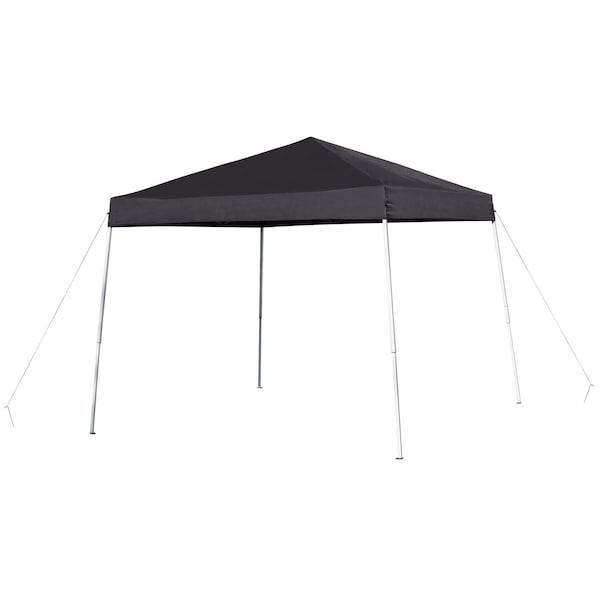 Flash Furniture 8'x8' Black Outdoor Pop Up Slant Leg Canopy Tent - JJ-GZ88-BK-GG