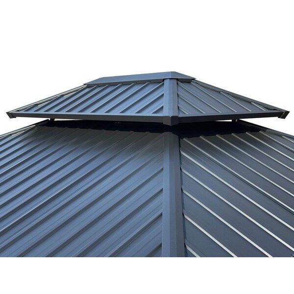 Gazebo Penguin Yosemite 10x12 double steel roof gazebom aluminum posts - 41012MR-GP120