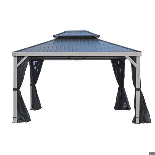 Gazebo Penguin Yosemite 10x12 double steel roof gazebom aluminum posts - 41012MR-GP120