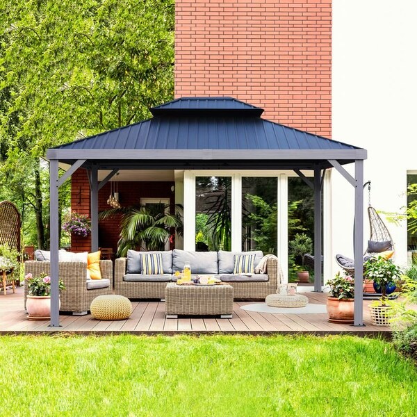 Gazebo Penguin Yosemite 10x12 double steel roof gazebom aluminum posts - 41012MR-GP120