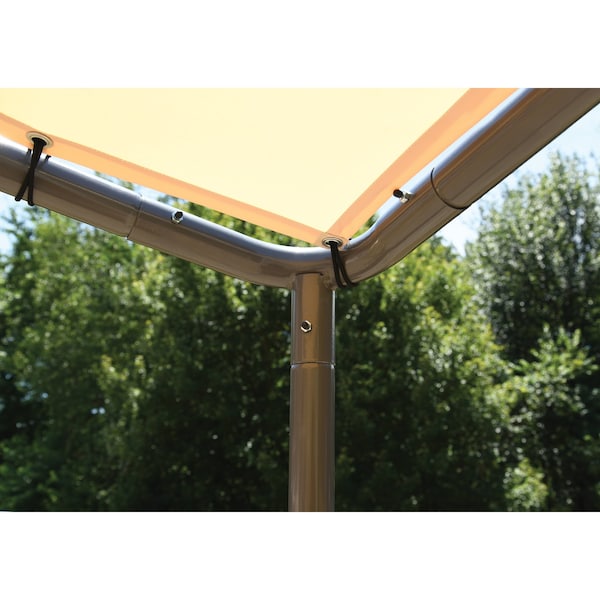 Shelterlogic 10x10 Del Ray Gazebo Canopy Charcoal Frame Tan Cover - 22514
