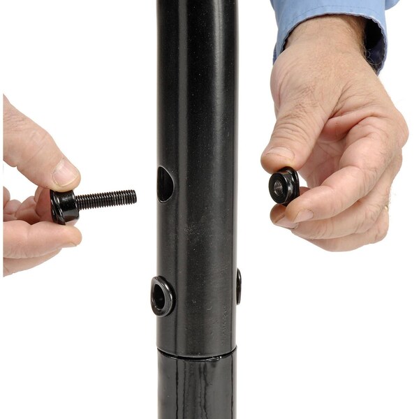 Global Industrial 68L Wave Bike Rack, Black, Flange Mount, 7-Bike Capacity - 652778M