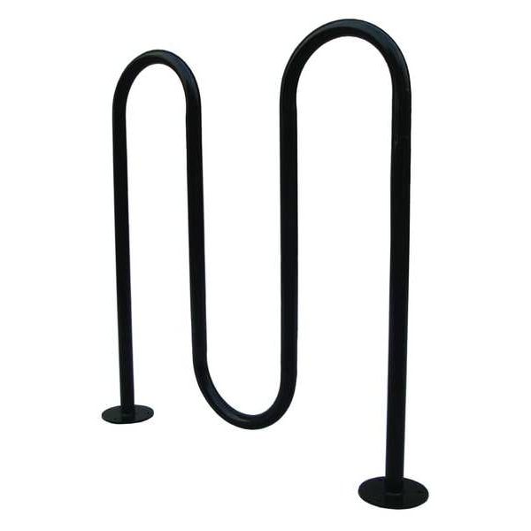 Zoro Select Bike Rack, Black, Steel, 43-1/2 in., 5-Bike - 45MK39