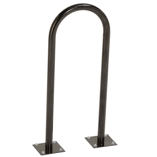 Global Industrial U-Rack Bike Rack, Black, Flange Mount, 2-Bike Capacity - 442804MBK
