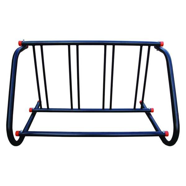 Zoro Select Bike Rack, Black, 49-5/8 in. L, 4-Bike - 45MK35