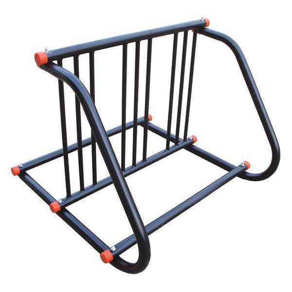 Zoro Select Bike Rack, 2-Sided, 6-Bike, 39-1/2 in., Blk - 9AH38