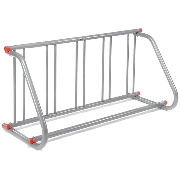 Global Industrial 61-5/8L Grid Bike Rack, Single Sided, Powder Coated Steel, 5-Bike Capacity - 652770