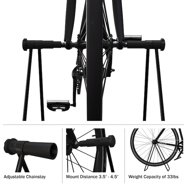 Rad Sportz Bike Repair Stand - Foldable Stand for Maintenance with Adjustable Chainstay Mounts by - 83-SS1002