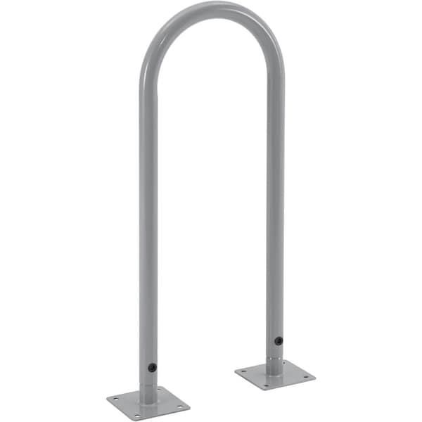 Global Industrial U-Rack Bike Rack, 2-Bike Capacity, Flange Mount, Gray - 670351MGY