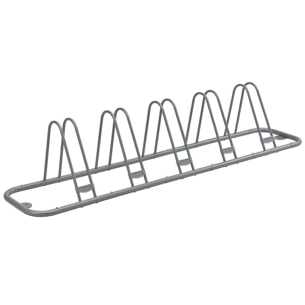 Global Industrial 70L Single Sided Bicycle Parking Rack, Adjustable, 5-Bike Capacity - 708150