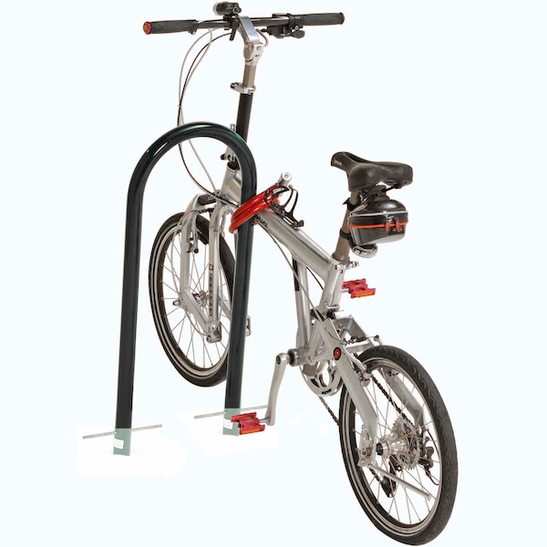 Global Industrial U-Rack Bike Rack, Black, Below Ground Mount, 2-Bike Capacity - 442804GBK