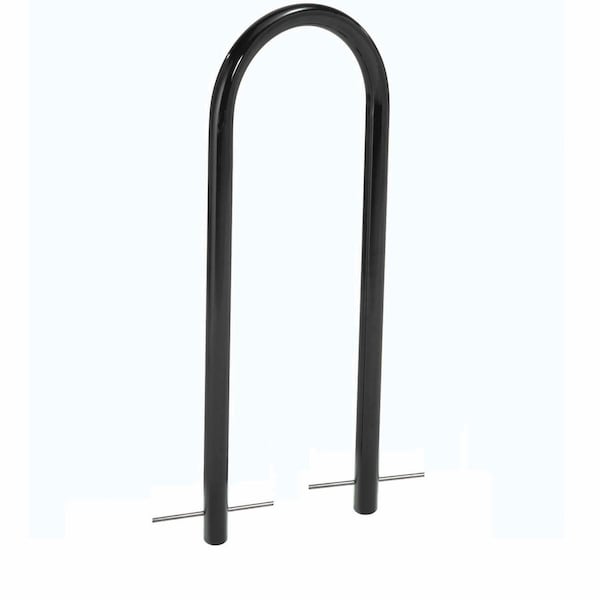 Global Industrial U-Rack Bike Rack, Black, Below Ground Mount, 2-Bike Capacity - 442804GBK