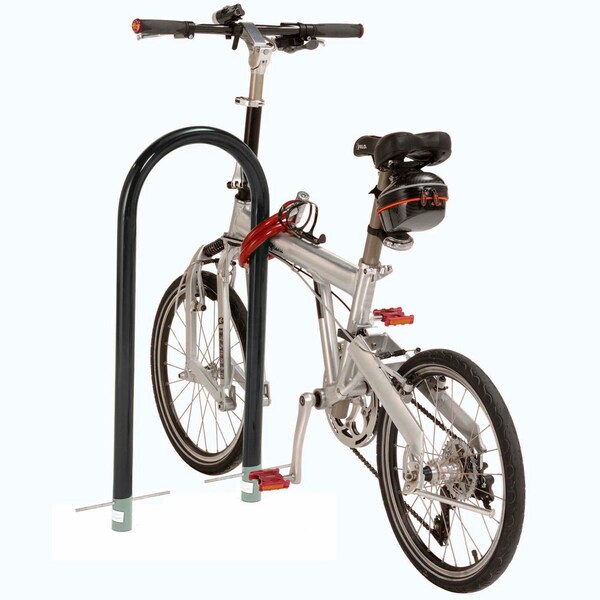 Global Industrial U-Rack Bike Rack, Black, Below Ground Mount, 2-Bike Capacity - 442804GBK