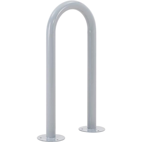 Global Industrial Deluxe U-Rack Bike Rack, 2-Bike Capacity, Flange Mount, Gray - 670355GY