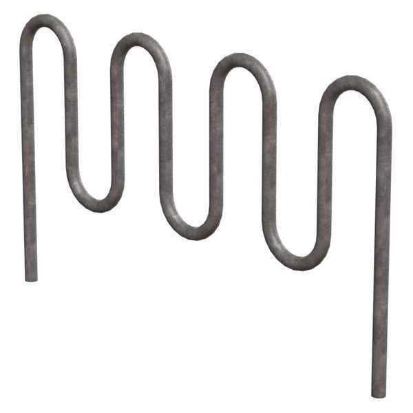 Madrax Bike Rack, Galv, (9)Bikes, 46 in. H, 3 in. W - QS-H36-9-IG-G