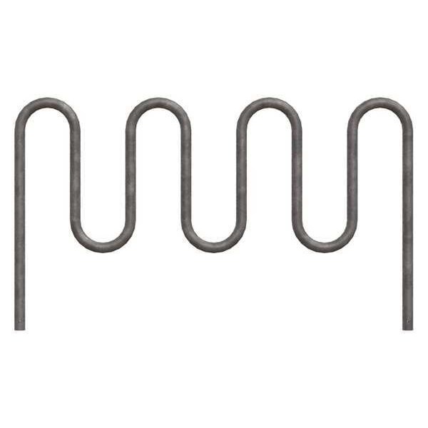Madrax Bike Rack, Galv, (9)Bikes, 46 in. H, 3 in. W - QS-H36-9-IG-G