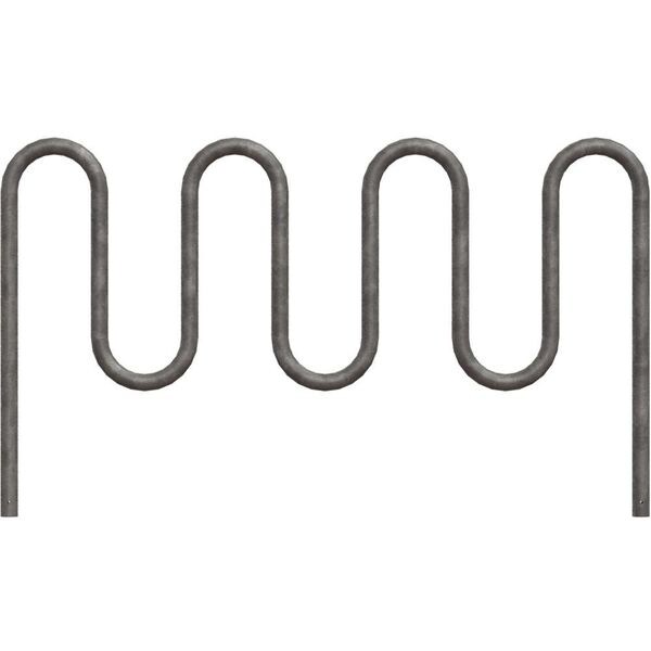 Madrax Bike Rack, Galv, (9)Bikes, 46 in. H, 3 in. W - QS-H36-9-IG-G