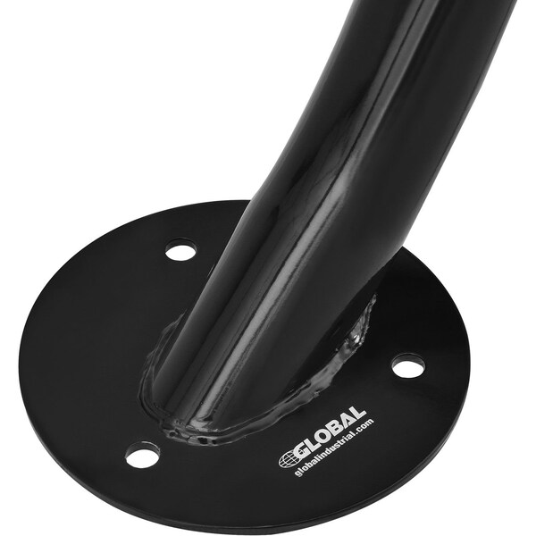 Global Industrial Circle Bike Rack, 37W x 33-1/2H, 2 Bike Capacity, Flange Mount, Black - 708388BK