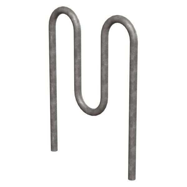 Madrax Bike Rack, Galv, (5)Bikes, 46 in. H, 3 in. W - QS-H36-5-IG-G