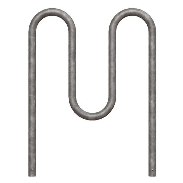 Madrax Bike Rack, Galv, (5)Bikes, 46 in. H, 3 in. W - QS-H36-5-IG-G