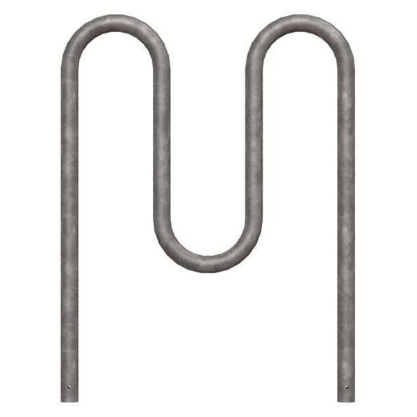 Madrax Bike Rack, Galv, (5)Bikes, 46 in. H, 3 in. W - QS-H36-5-IG-G
