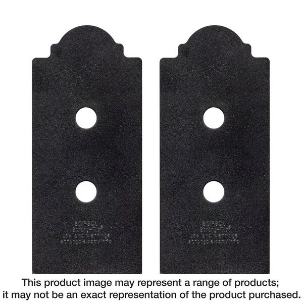 Simpson Strong-Tie APBDSP Decorative Post Base Side Plate, 3 in W, 12 ga Gauge, Steel, Powder-Coated - APB44DSP