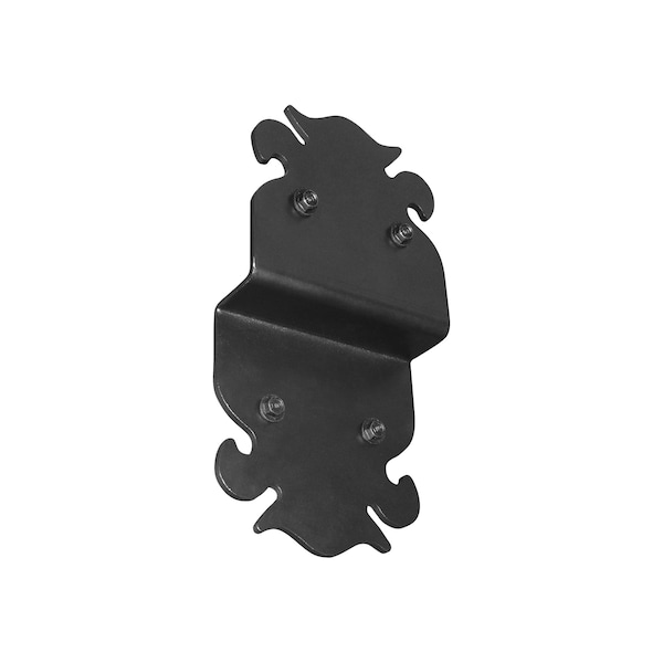 Nuvo Iron BLACK GALVANIZED STEEL 6in DECORATIVE POST TO BEAM SUPPORTS, 2PK - P2B6