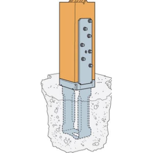 Simpson Strong-Tie Simpson Strong Tie CBSQ44-SDS2-WEST 4 x 4 Standoff Base - 747814