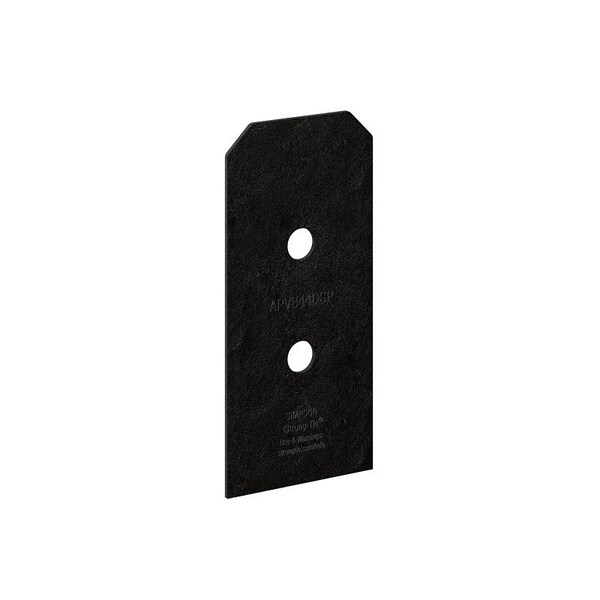 Simpson Strong-Tie Outdoor Accents Avant Series Post Base Side Plate, 6-1/2 in H x 3 in W Dimensions, 12 ga, 2PK - APVB44DSP