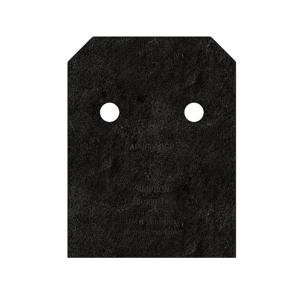 Simpson Strong-Tie Outdoor Accents Avant Series Post Base Side Plate, 6-9/16 in H x 5 in W Dimensions, 12 ga, 2PK - APVB66DSP