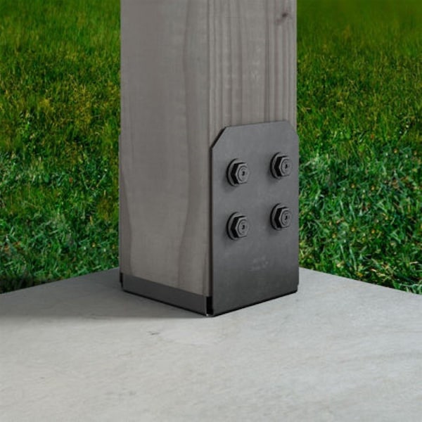 Simpson Strong-Tie Simpson Strong Tie Outdoor Accents Avant Collection ZMAX, Black Powder-Coated Post Base for 8x8 - APVB88