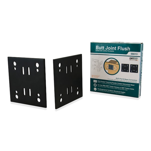 Ozco Ozco 56613 6-Inch Butt Joint Flush Plate Connector (2 Per Pack) - 56613