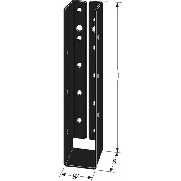 Simpson Strong-Tie Simpson Strong Tie 253394 2 x 10 in. Black Powder Coated Galvanized Steel Light Joist Hanger - Pack of 12 - 253394