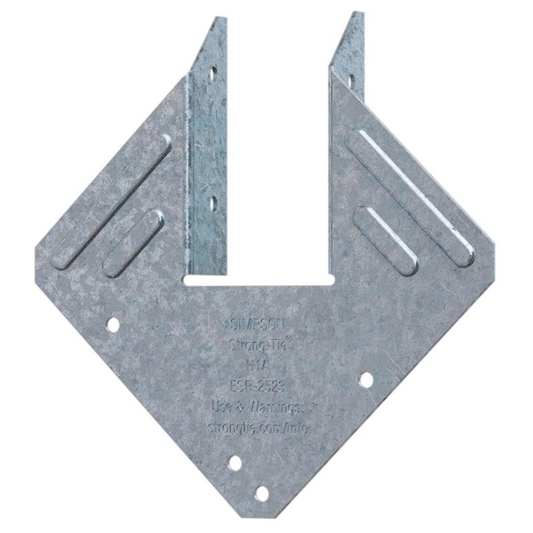 Simpson Strong-Tie Hurricane Tie, 5-1/4 in L, 5-1/4 in W, Steel, Galvanized - H1A