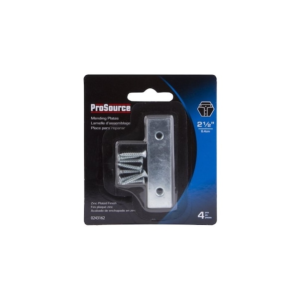Prosource Mending Plate, 2-1/2 in L, 5/8 in W, Steel, Screw Mounting - MP-Z025-C4PS