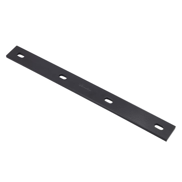 Hampton Hampton 1/4 in. H X 1.5 in. W X 16 in. L Black Steel Mending Plate - 02-3411-555