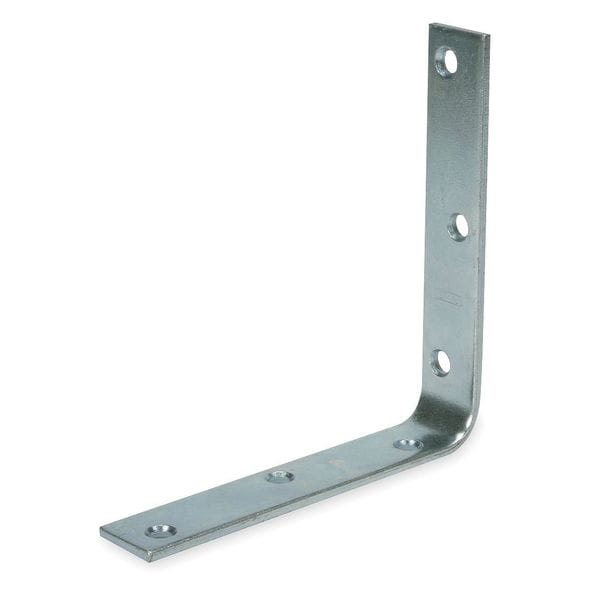 Zoro Select Corner Brace, Steel, 1-3/32 W x6 In L - 1WDD7