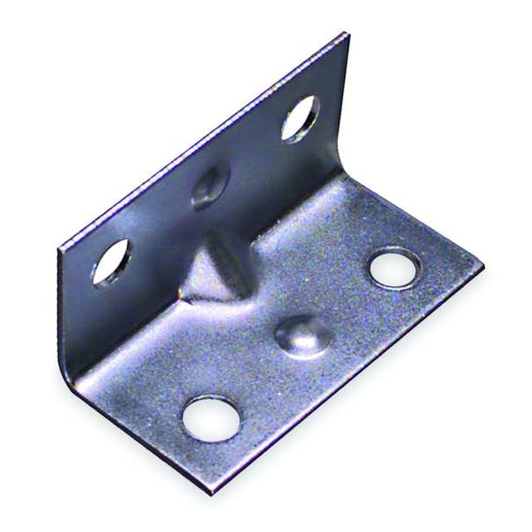 Zoro Select Corner Brace, Steel, 3/4 Wx1 1/2 In L, PK4 - 1WDJ4