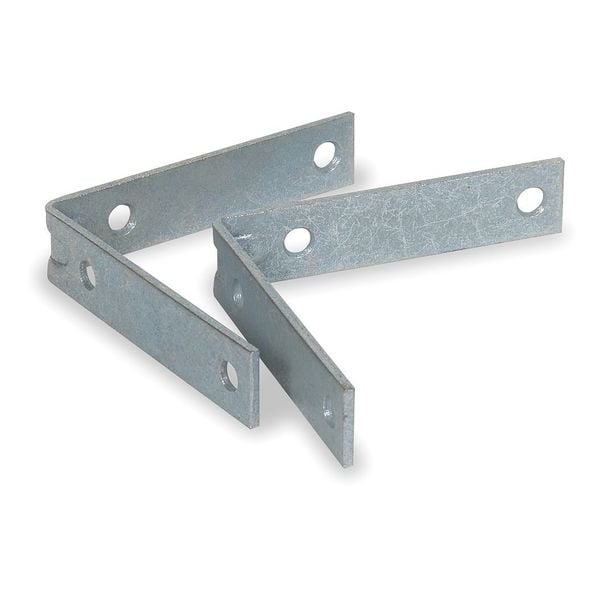 Zoro Select Corner Brace, Steel, 7/8 Wx4 In L, PK2 - 1WDE5