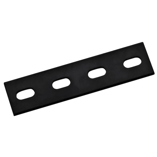 Hampton Products Hampton 1/8 in. H X 1-1/2 in. W X 6 in. L Black Steel Mending Plate - 01-3411-540