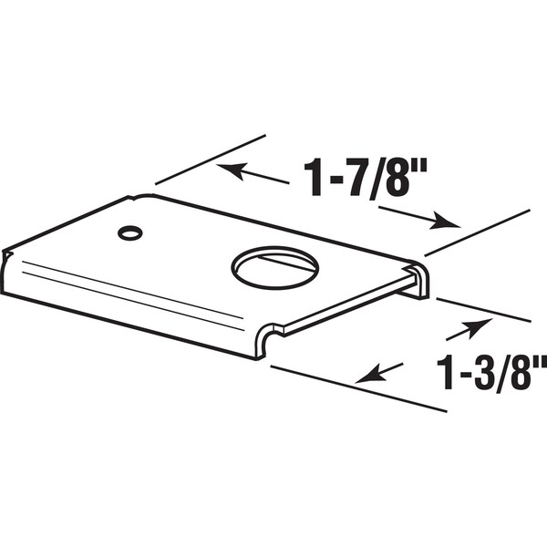 Prime-Line Prime-Line 0.38 in. D X 1-7/8 in. L Mill Silver Steel Bracket 2 pc - 163634