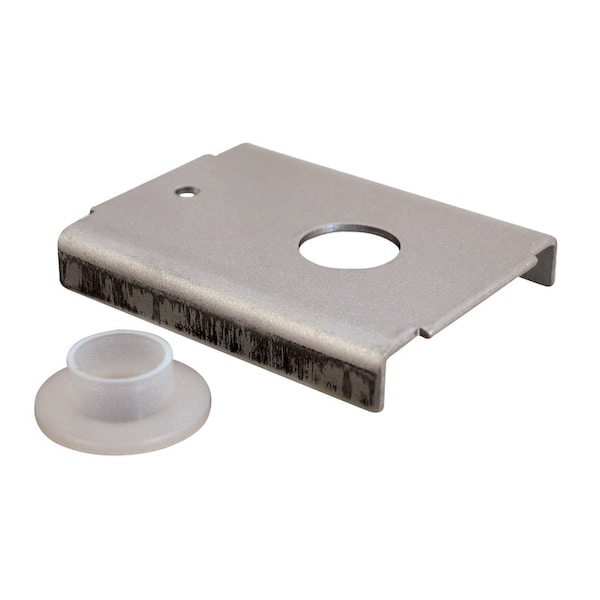 Prime-Line Prime-Line 0.38 in. D X 1-7/8 in. L Mill Silver Steel Bracket 2 pc - 163634