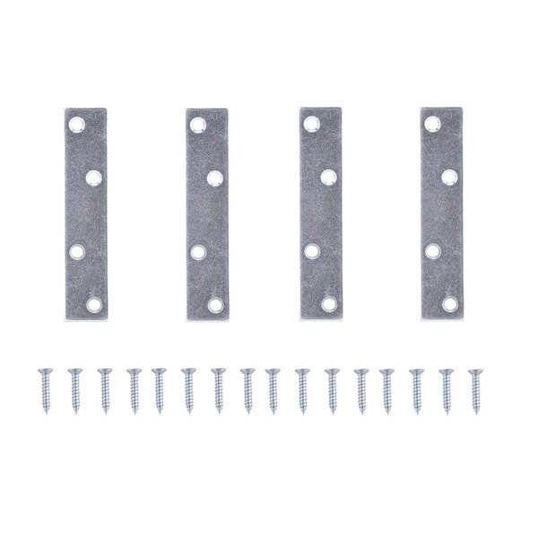 Prosource Mending Plate, 4 in L, 7/8 in W, Steel, Screw Mounting - MP-Z04-C4PS