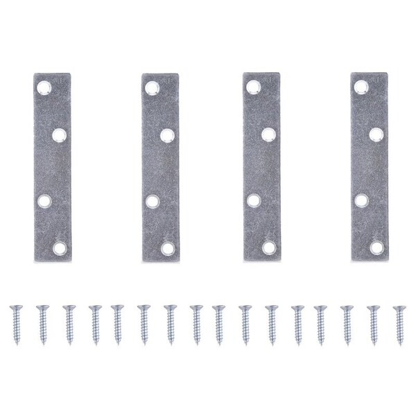 Prosource Mending Plate, 4 in L, 7/8 in W, Steel, Screw Mounting - MP-Z04-C4PS