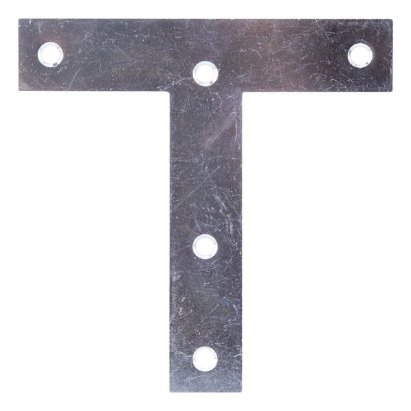 Prosource T-Plate, 5 in L, 5 in W, 2 mm Thick, Steel, Zinc - TP-Z05-C2PS